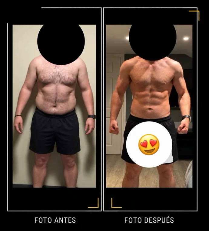 Antes y después de Raúl, cliente de FIT PATRI